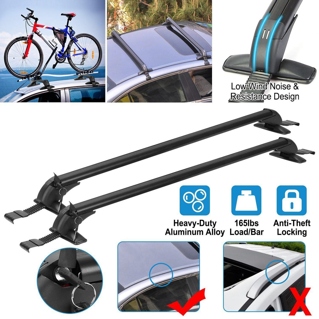 2-Piece: Universal 110CM/43-Inch Car Roof Rack Cross Bar Image 12