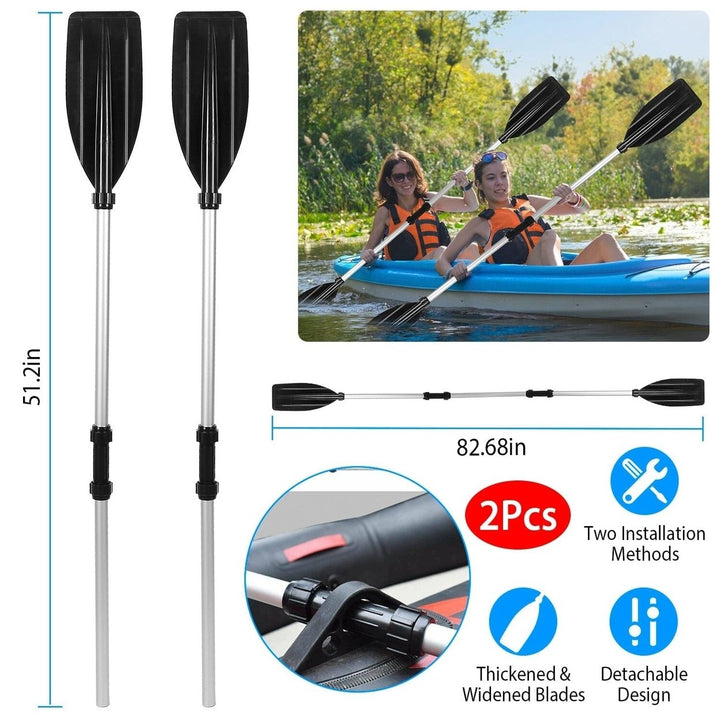 2-Pieces: Kayak Paddles Aluminum Alloy Detachable Canoe Image 10