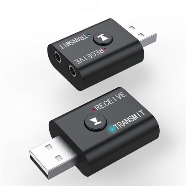 2-Piece: 2-in-1 USB Wireless Bluetooth Adapter 5.0 Transmitter Image 1