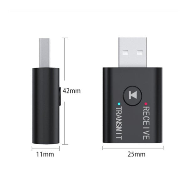 2-Piece: 2-in-1 USB Wireless Bluetooth Adapter 5.0 Transmitter Image 3