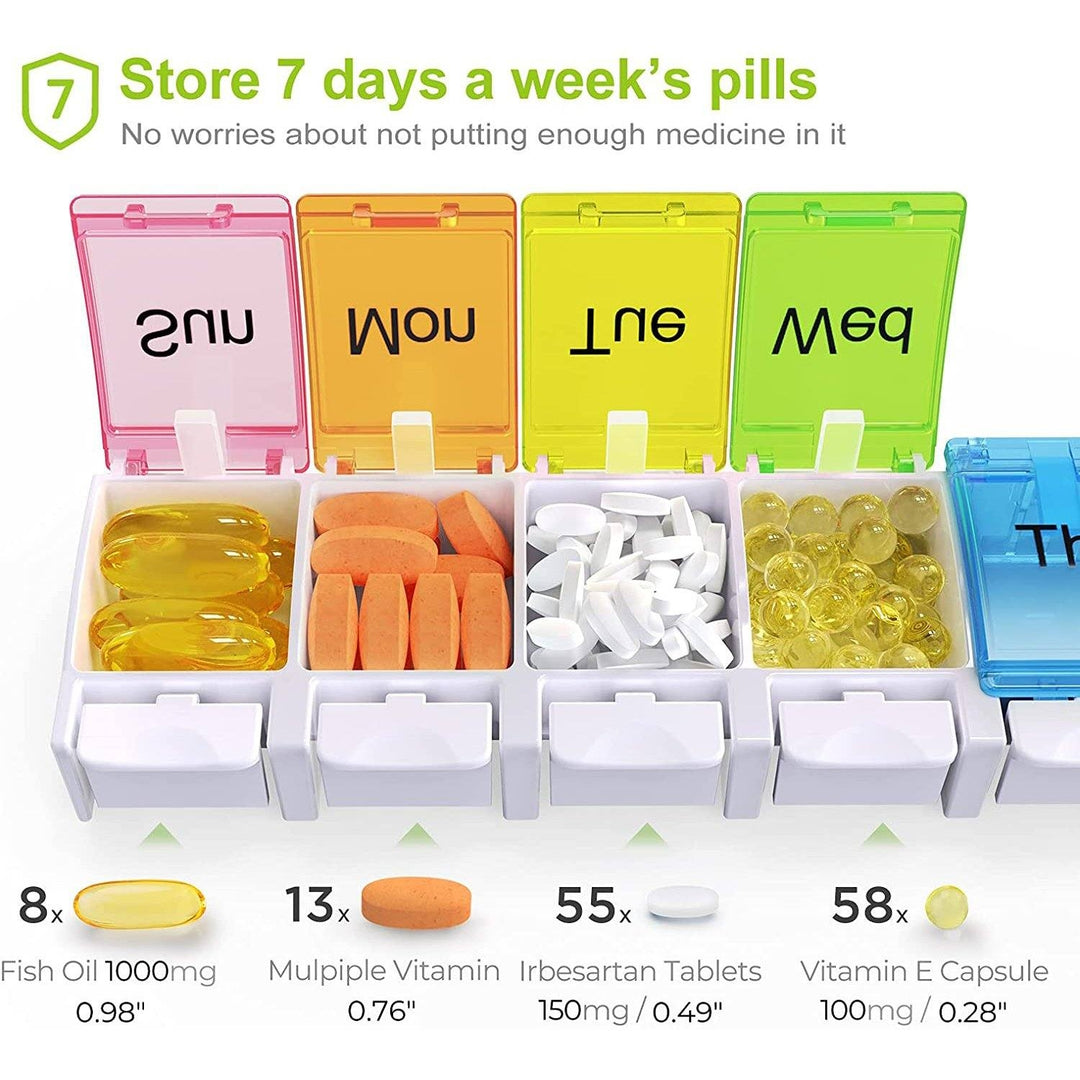 2-Piece: 7 Day Pill Box Case Image 3