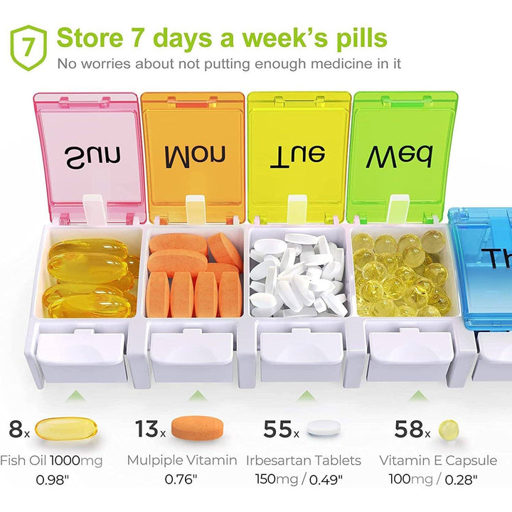 2-Piece: 7 Day Pill Box Case Image 3