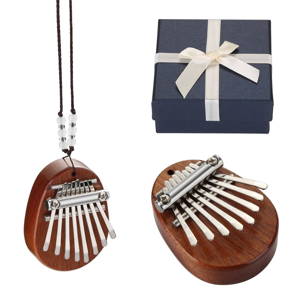 2-Piece: Acrylic Kalimba Mahogany Finger Thumb Piano Image 2