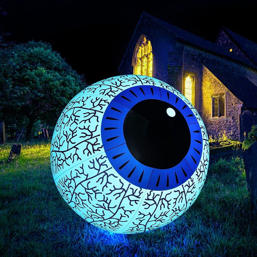 24-Inch Halloween Inflatable Ghost Eyeball Decor Image 1