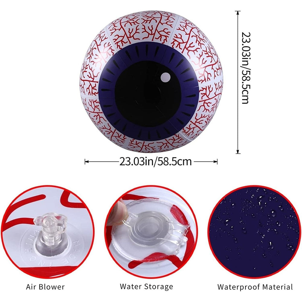 24-Inch Halloween Inflatable Ghost Eyeball Decor Image 2