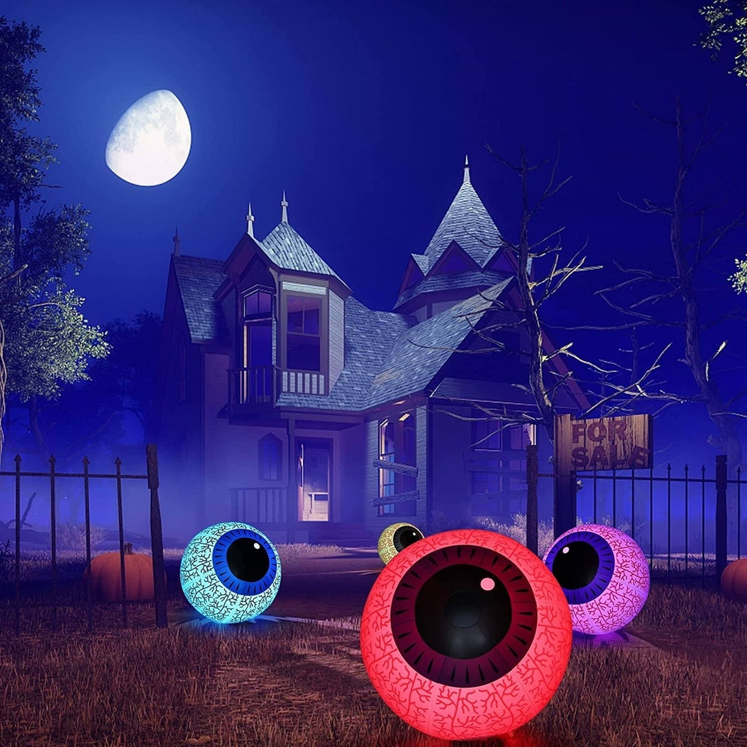 24-Inch Halloween Inflatable Ghost Eyeball Decor Image 8