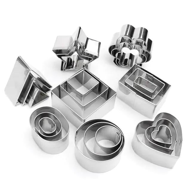 24-Piece: Stainless Steel Cookie Cutters Set Image 2