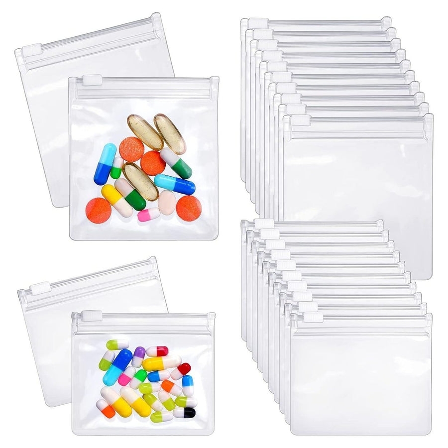 24-Piece: Zippered Pill Pouch Bags Image 1