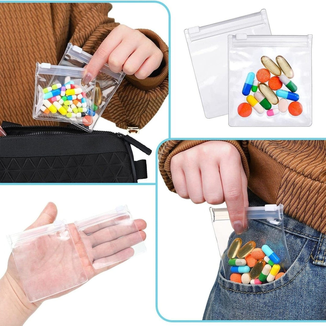 24-Piece: Zippered Pill Pouch Bags Image 4