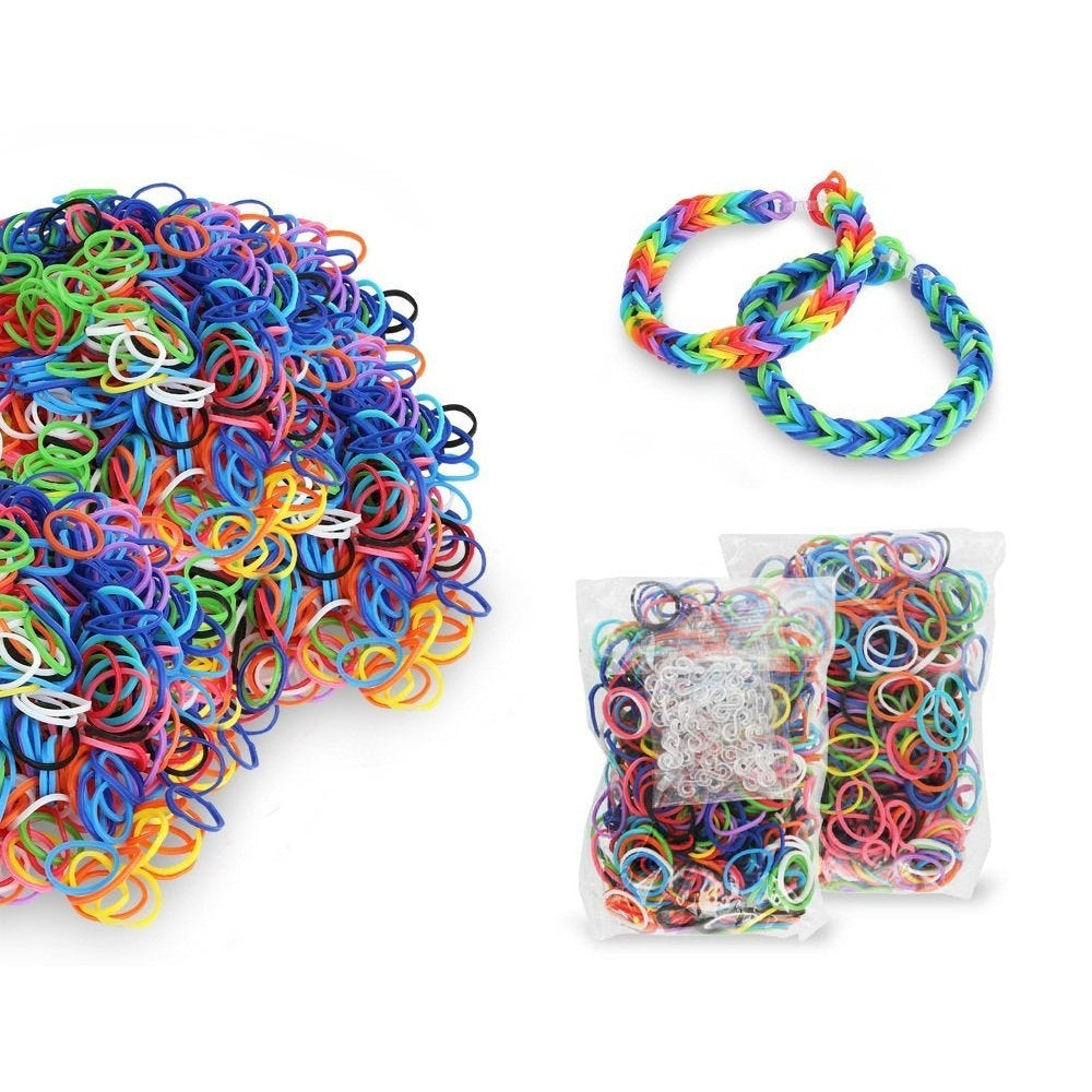 2504-Piece Set: Colorful Silicone Loom Bandz with Tools Image 1