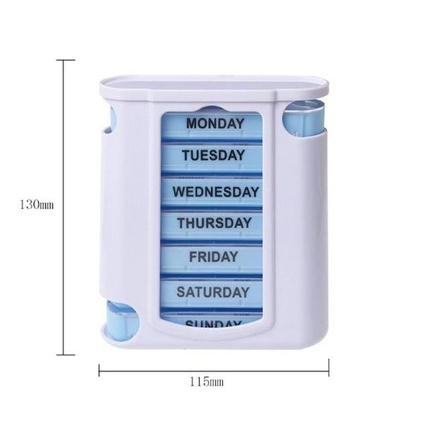 28 Grid Container Organizer Medicine Weekly Storage Pill 7 Day Tablet Sorter Box Case Image 4