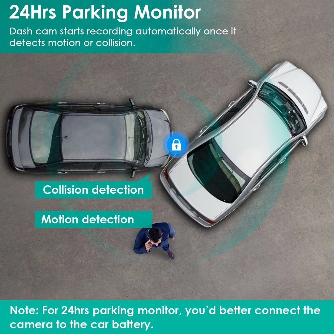 3 Channel Dash Cam Front Inside Rear Vehicle Driving Recorder Car DVR Image 9