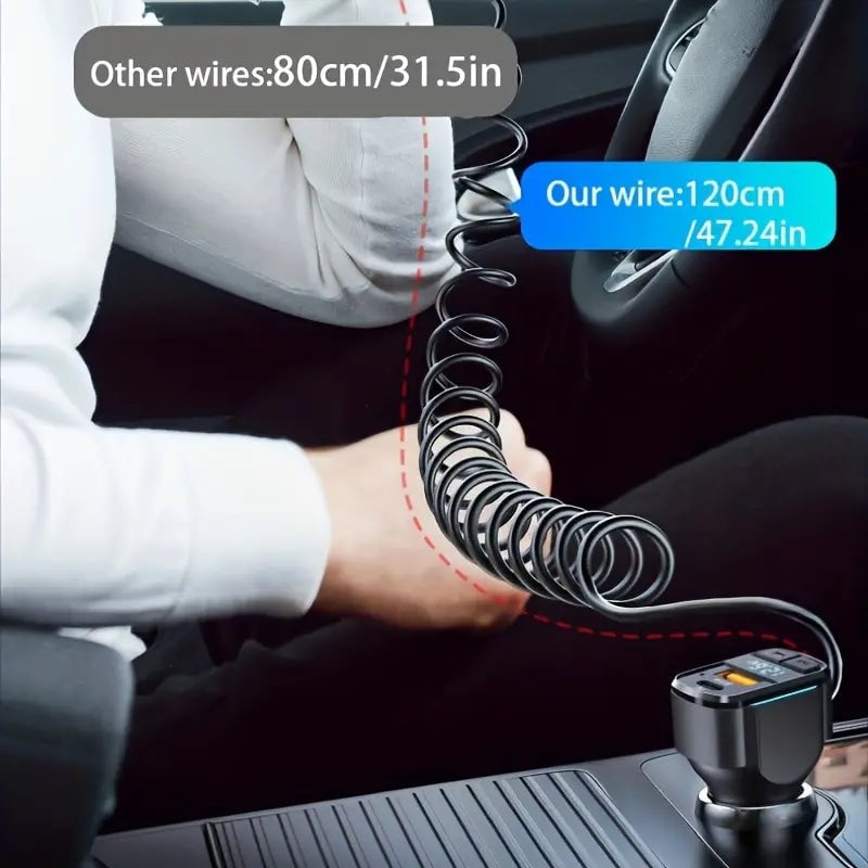 3-in-1 65W 3-port USB PD Fast Car Charger Image 6