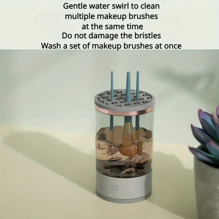 3-in-1 Automatic Makeup Brush Cleaning and Drying Stand Image 4