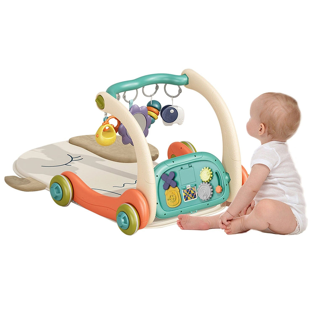 3-in-1 Baby Gym Playmat with Learning Walker for 0-12 Months Old Image 1