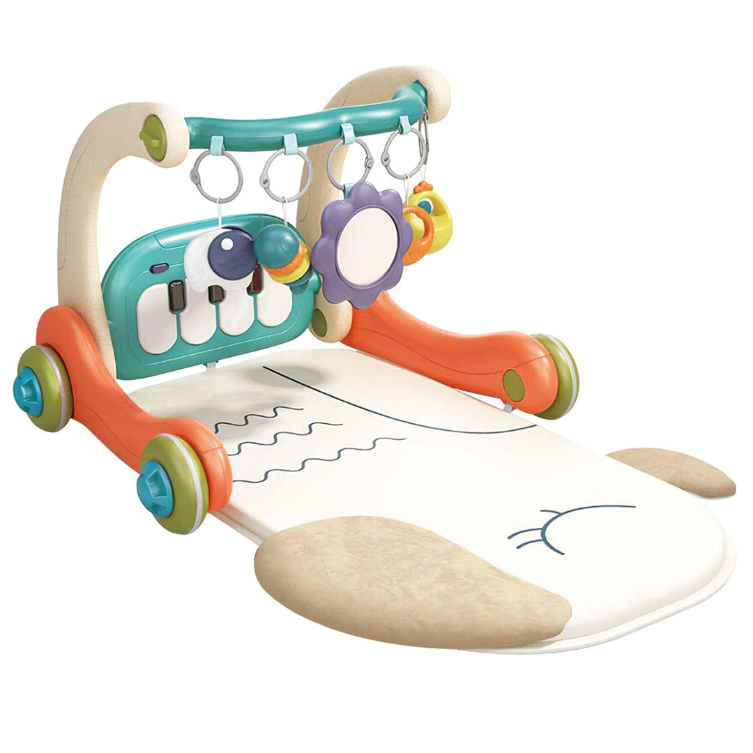 3-in-1 Baby Gym Playmat with Learning Walker for 0-12 Months Old Image 2