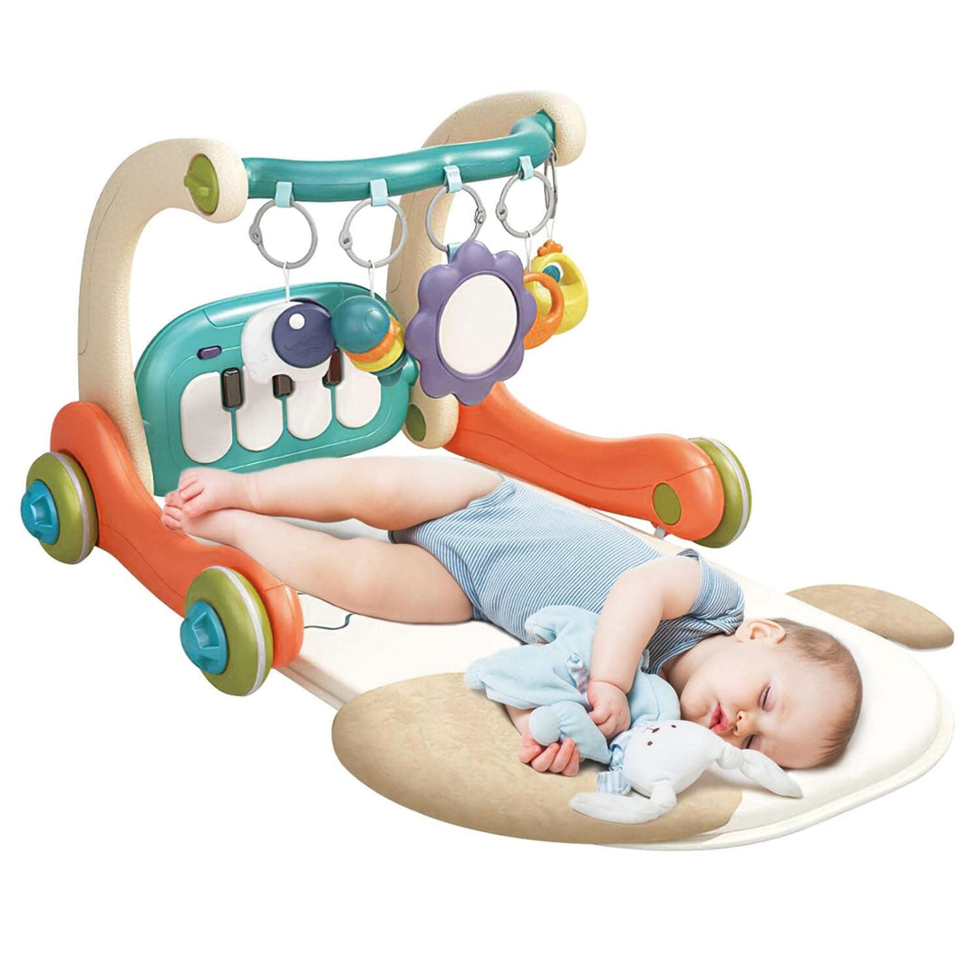 3-in-1 Baby Gym Playmat with Learning Walker for 0-12 Months Old Image 4