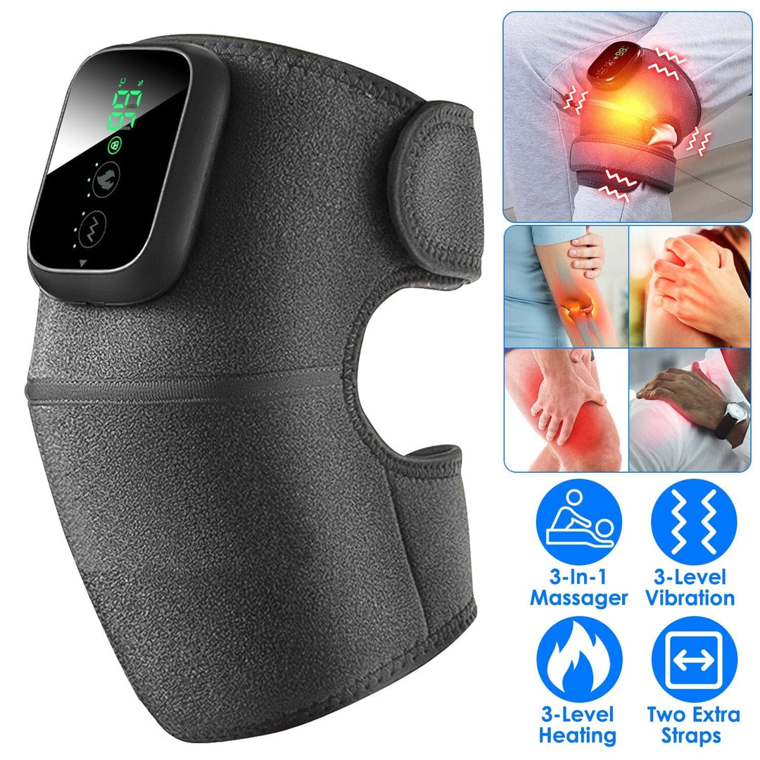 3-in-1 Heated Pads Massager with 3 Level Vibration Image 4