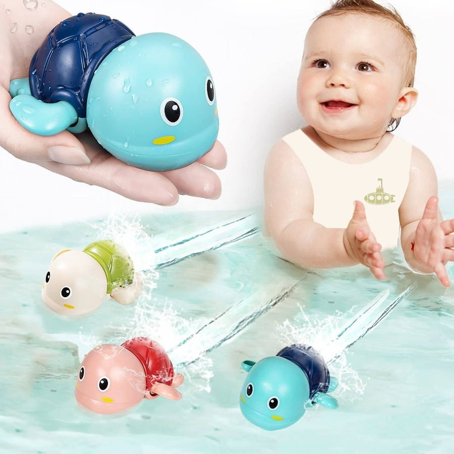 3-Pack: Cute Swimming Turtle Bath Toys Image 1