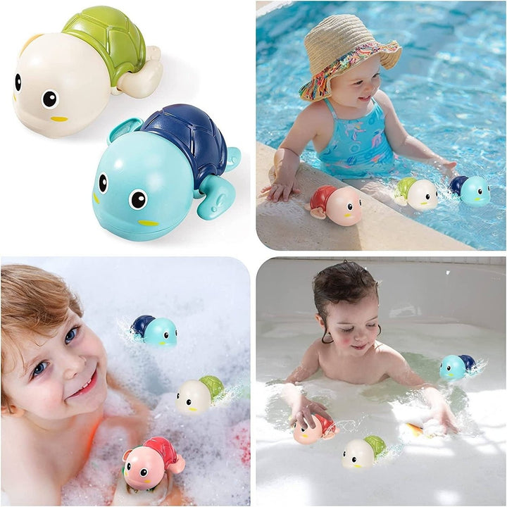 3-Pack: Cute Swimming Turtle Bath Toys Image 2