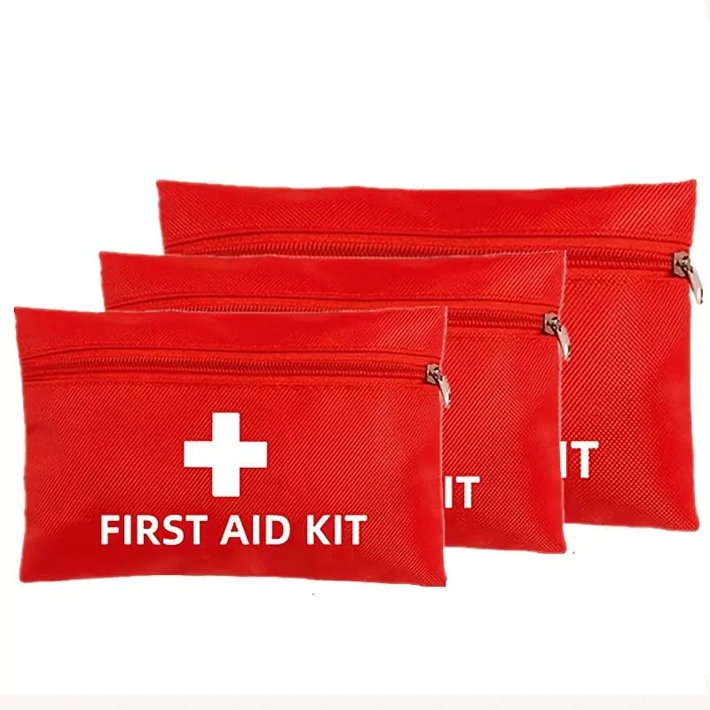 3-Pack: First Aid Kit Bags Nurse Red Medical Tools Bag Image 1