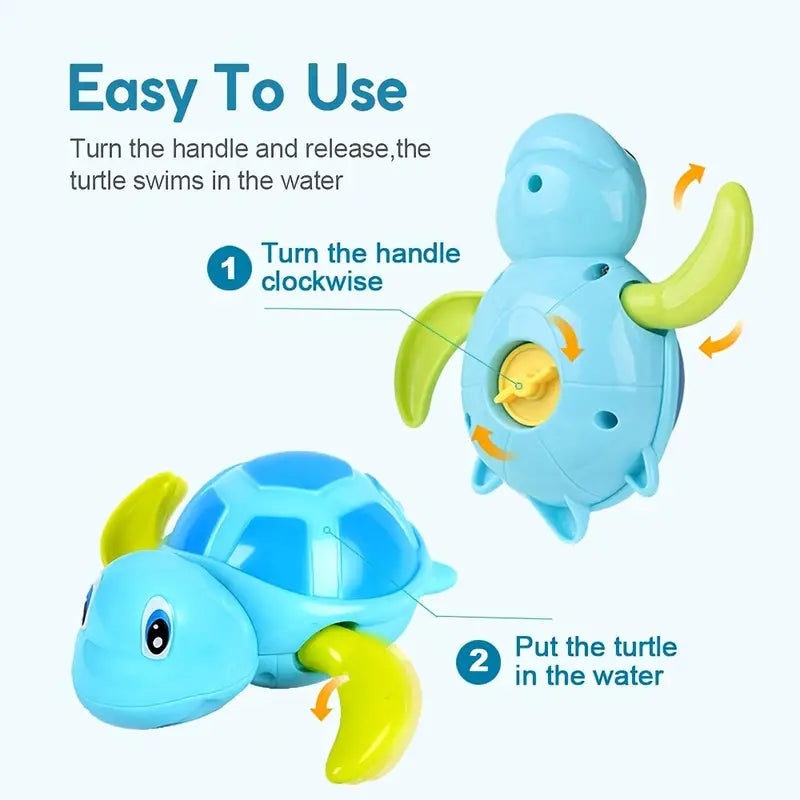 3-Pack: Fun Swimming Turtle Bath Toy Image 9