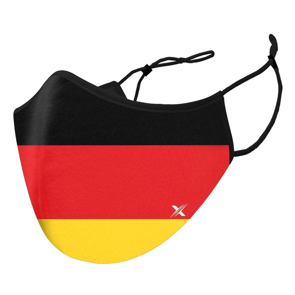 3-Pack: Germany Flag Double Layered Reusable Mask With Adjustable Loops Image 2