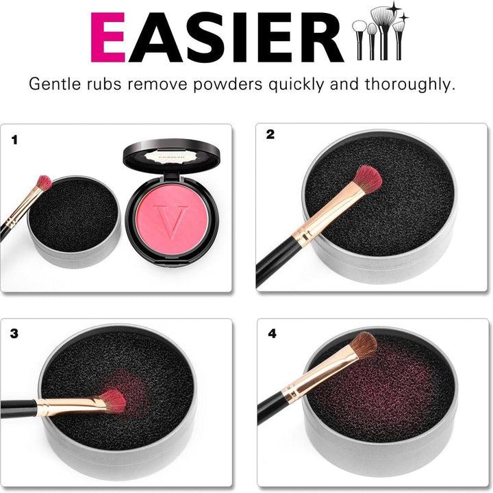 3-Pack: Luxspire Makeup Brush Cleaner Quick Wash Sponge Remover Color Image 2