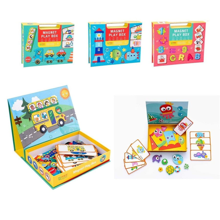 3-Pack: Childrens Magnetic Puzzle Early Education Educational Toys Image 1