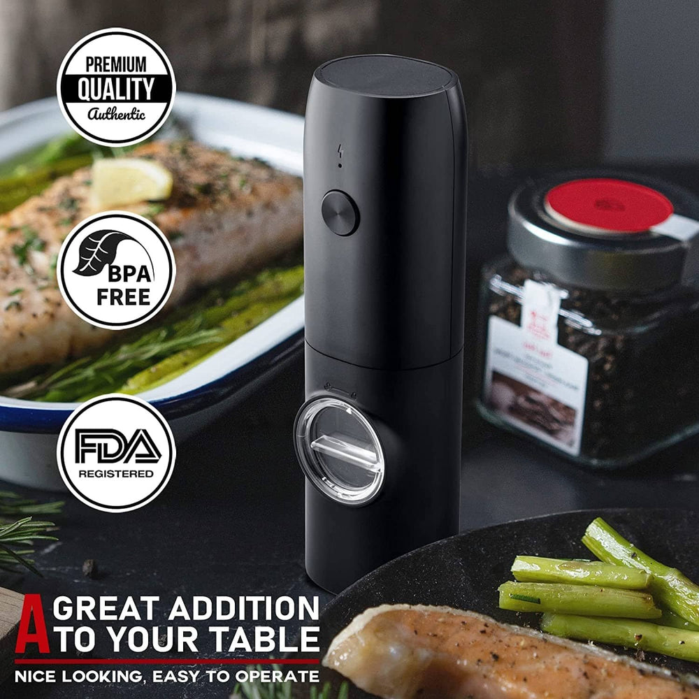 2-Piece Set: Electric Salt and Pepper Grinder Image 2