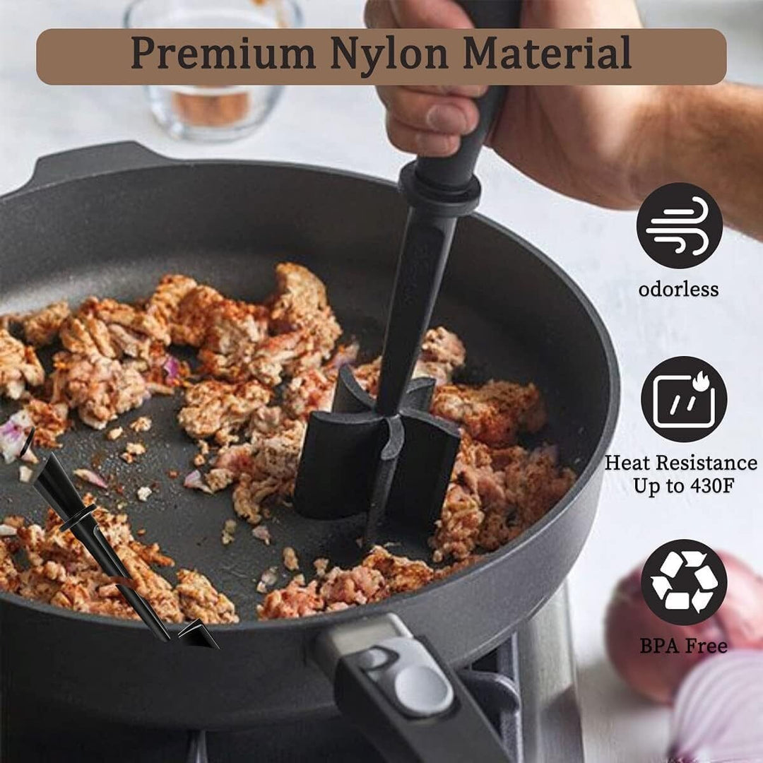 2-Piece Set: Heat-Resistant Nylon Meat Chopper Set Image 4