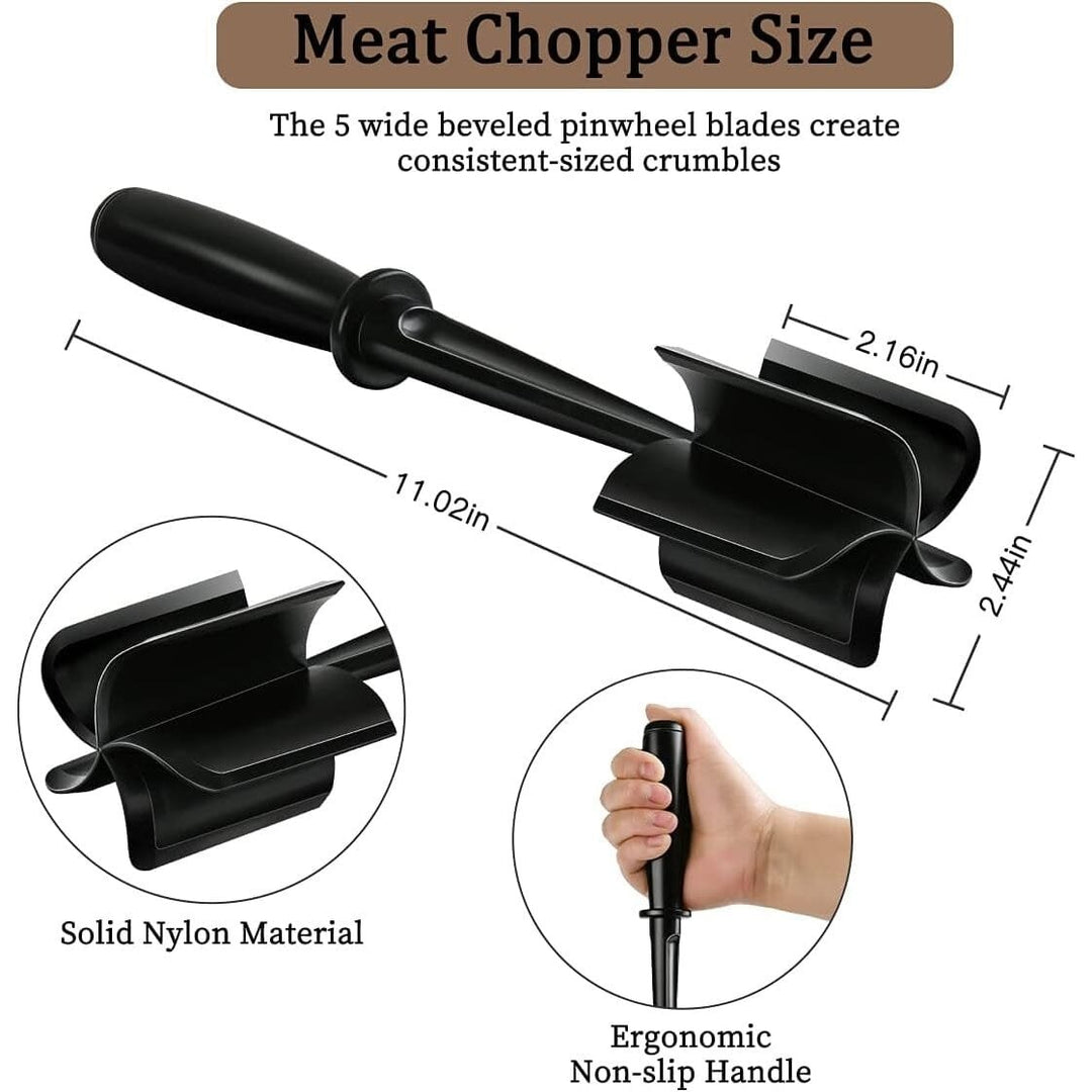 2-Piece Set: Heat-Resistant Nylon Meat Chopper Set Image 6