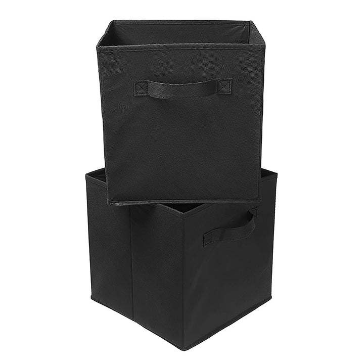 2-Piece Set: Storage Bin Non-Woven Fabric Cube Organizer Image 3