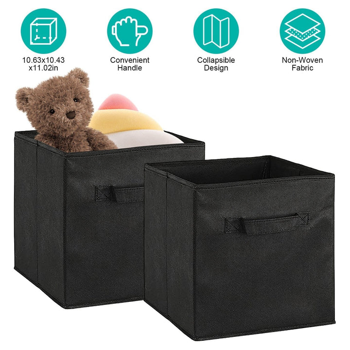 2-Piece Set: Storage Bin Non-Woven Fabric Cube Organizer Image 4