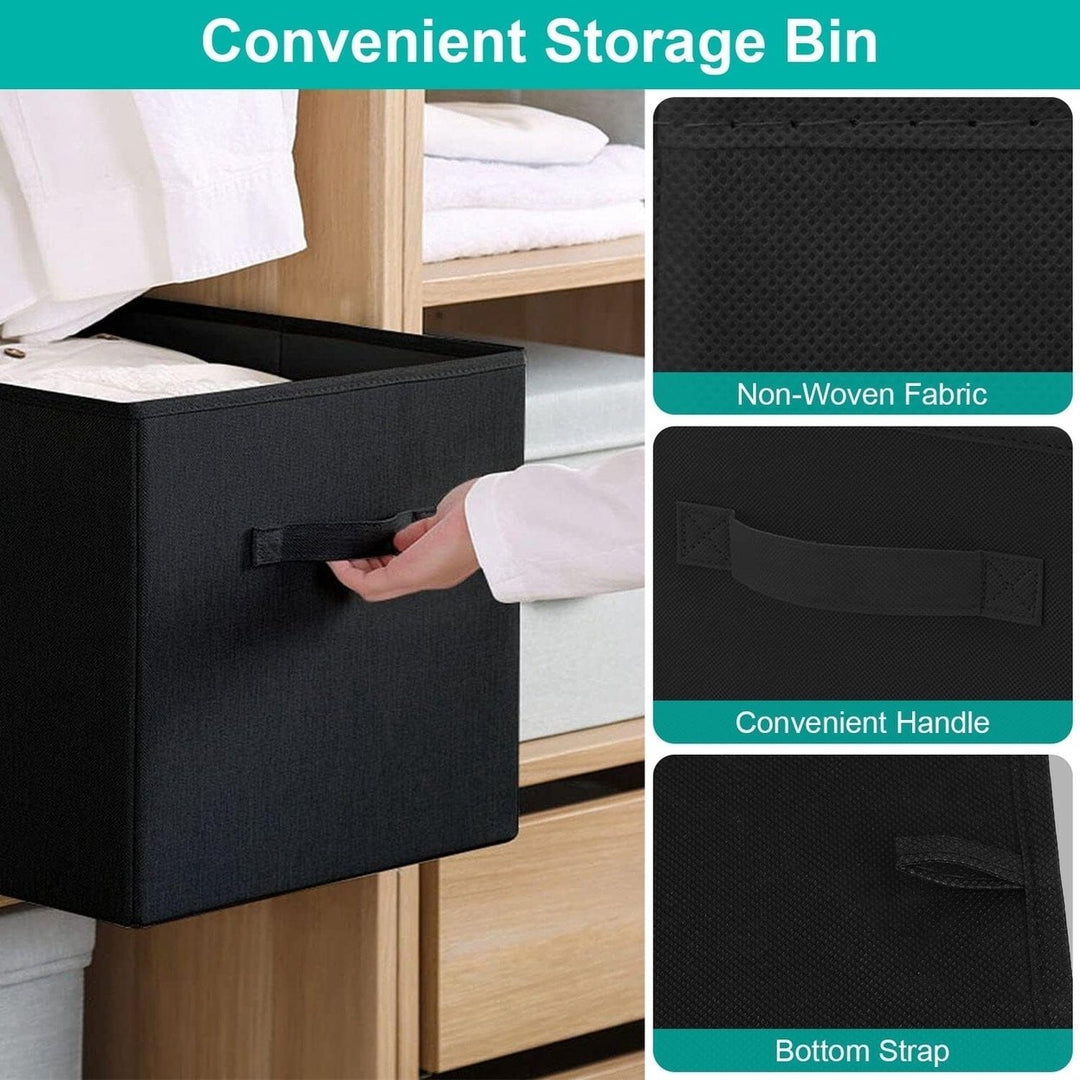 2-Piece Set: Storage Bin Non-Woven Fabric Cube Organizer Image 8