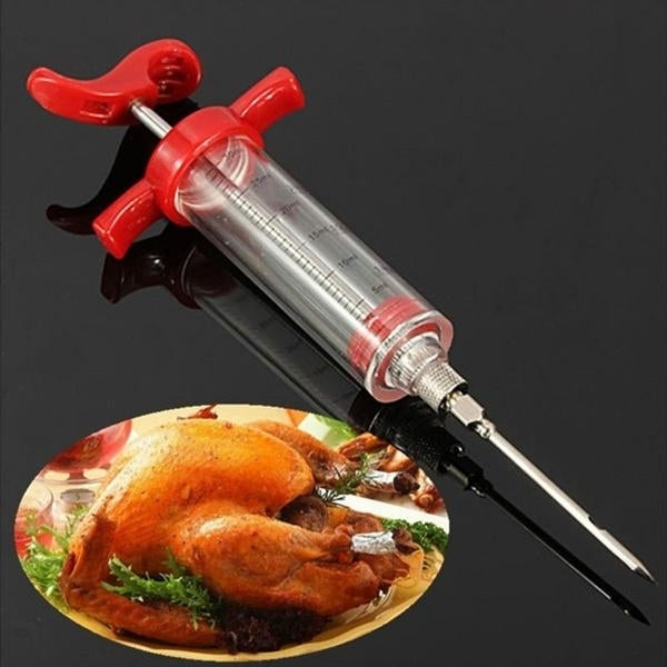 30ml BBQ Meat Marinade Sauce Seasoning Syringe Injector Image 1