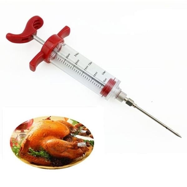 30ml BBQ Meat Marinade Sauce Seasoning Syringe Injector Image 9