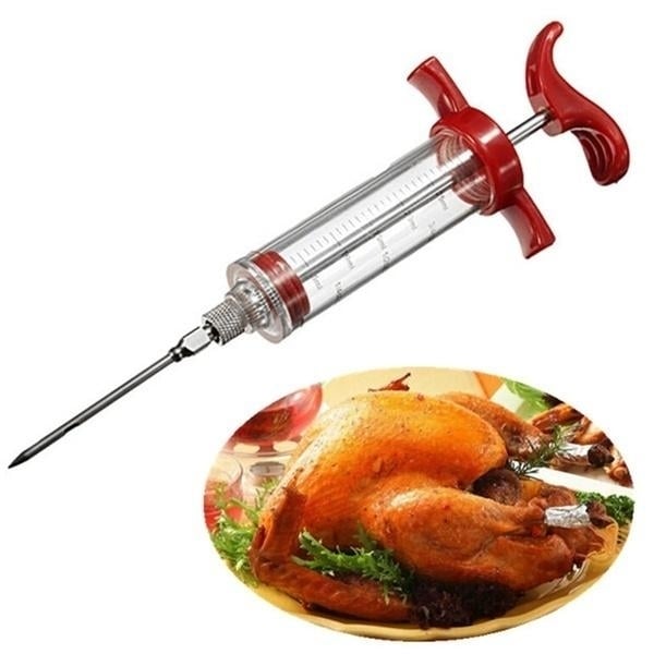 30ml BBQ Meat Marinade Sauce Seasoning Syringe Injector Image 10