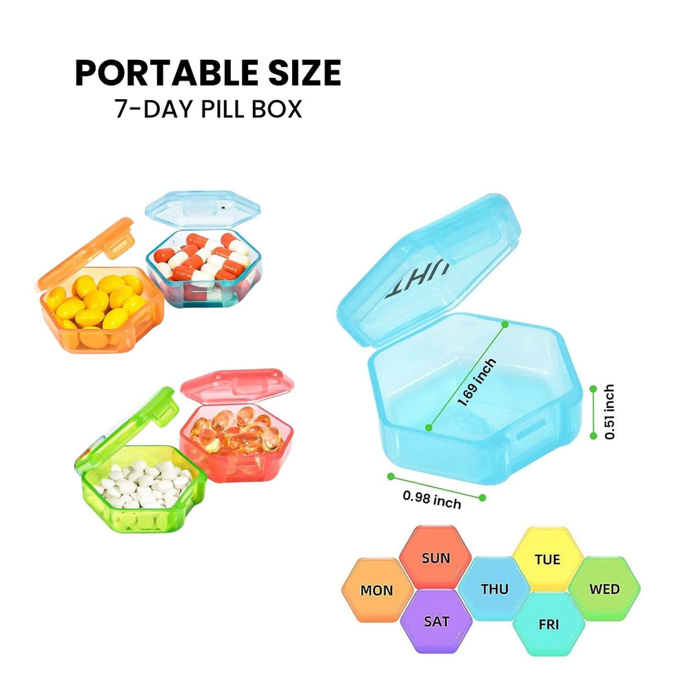 32-Pieces: Colored Compartments Monthly Pill Medicine And Vitamin Organizer With Tray Image 2