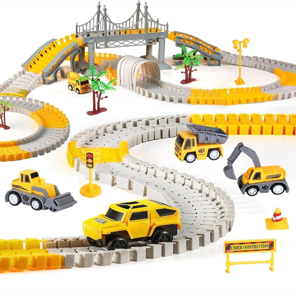 340-Piece: Construction Race Track Toy Set Image 2