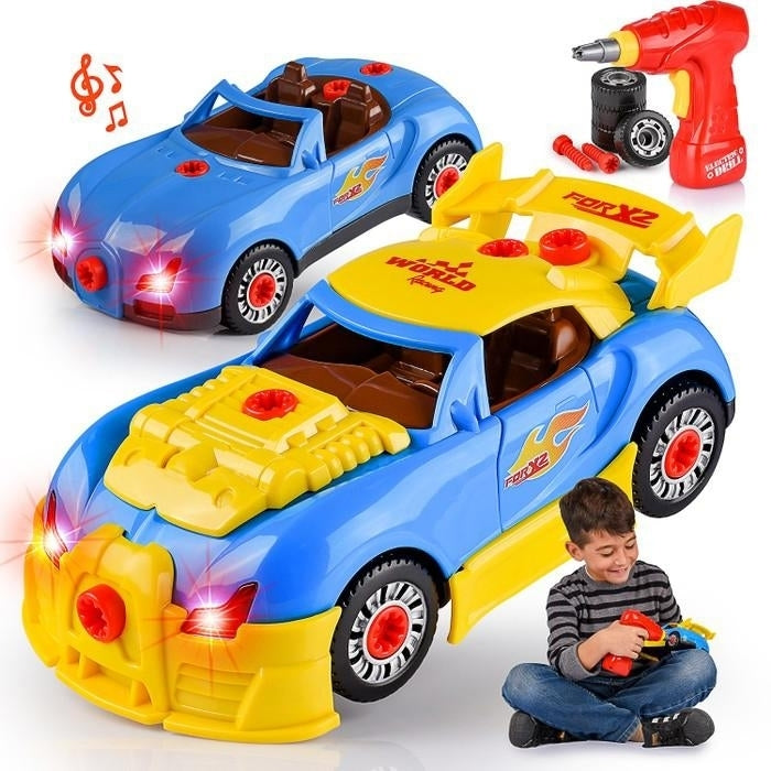 30-Piece: Kids Take Apart Racing Car Toy Construction Play Set Image 1