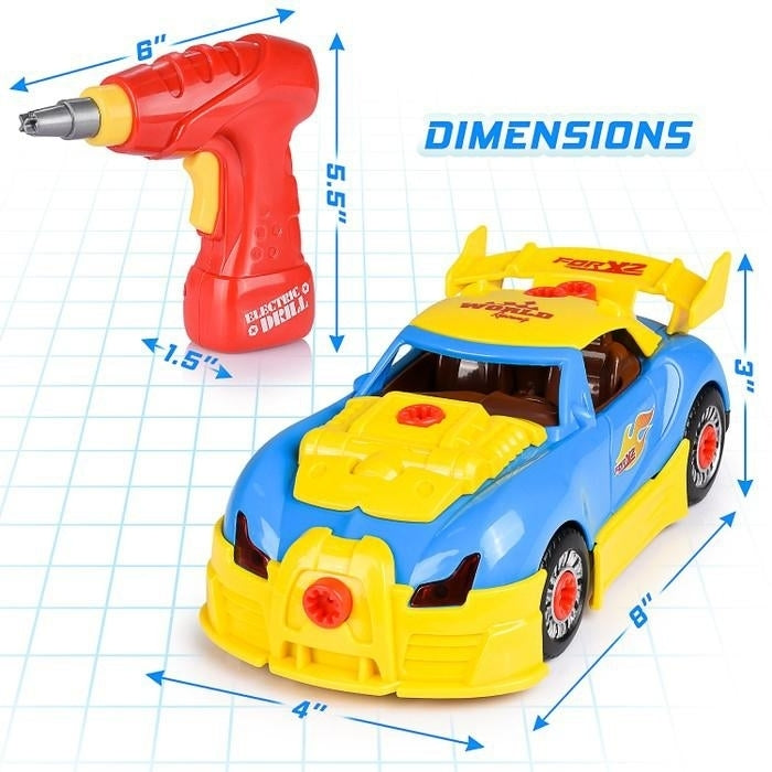 30-Piece: Kids Take Apart Racing Car Toy Construction Play Set Image 6