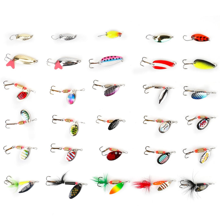 30-Piece: Fishing Metal Spoon Lures Kit Image 2