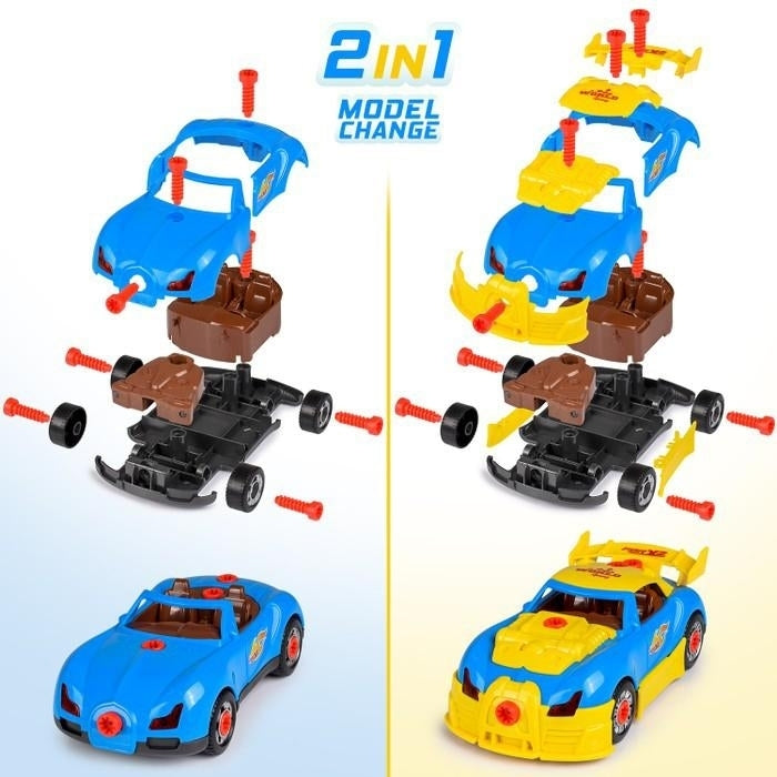 30-Piece: Kids Take Apart Racing Car Toy Construction Play Set Image 8