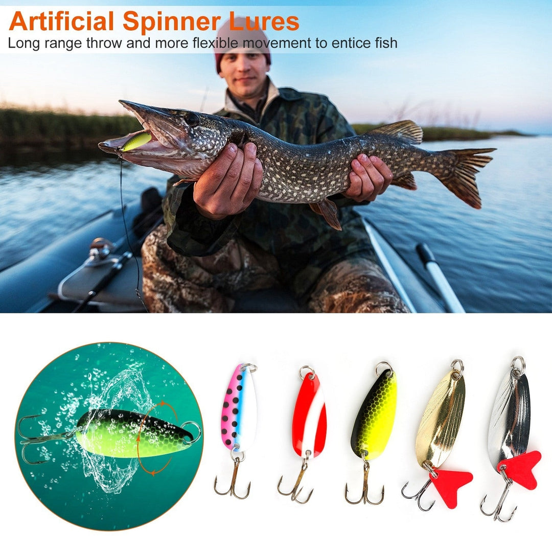 30-Piece: Fishing Metal Spoon Lures Kit Image 7