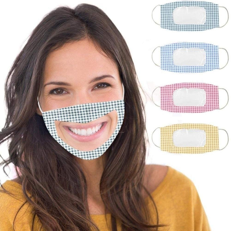 4-Pack: Reusable Anti Dust Unisex Smile Mouth Face Mask Image 1