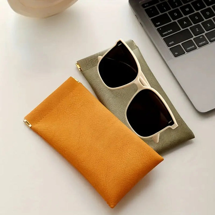 4-Pack: Soft PU Leather Reading Glasses Bag Image 8