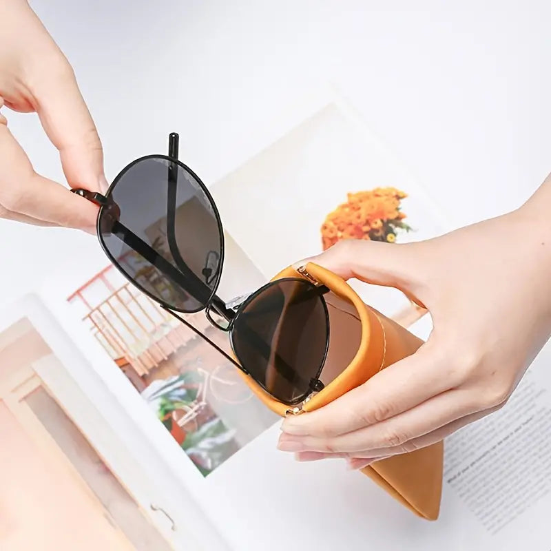 4-Pack: Soft PU Leather Reading Glasses Bag Image 9