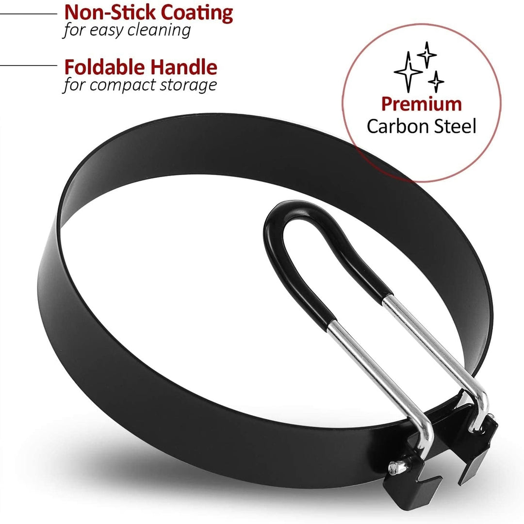 4-Pack: Stainless Steel Egg Cooking Ring Image 4