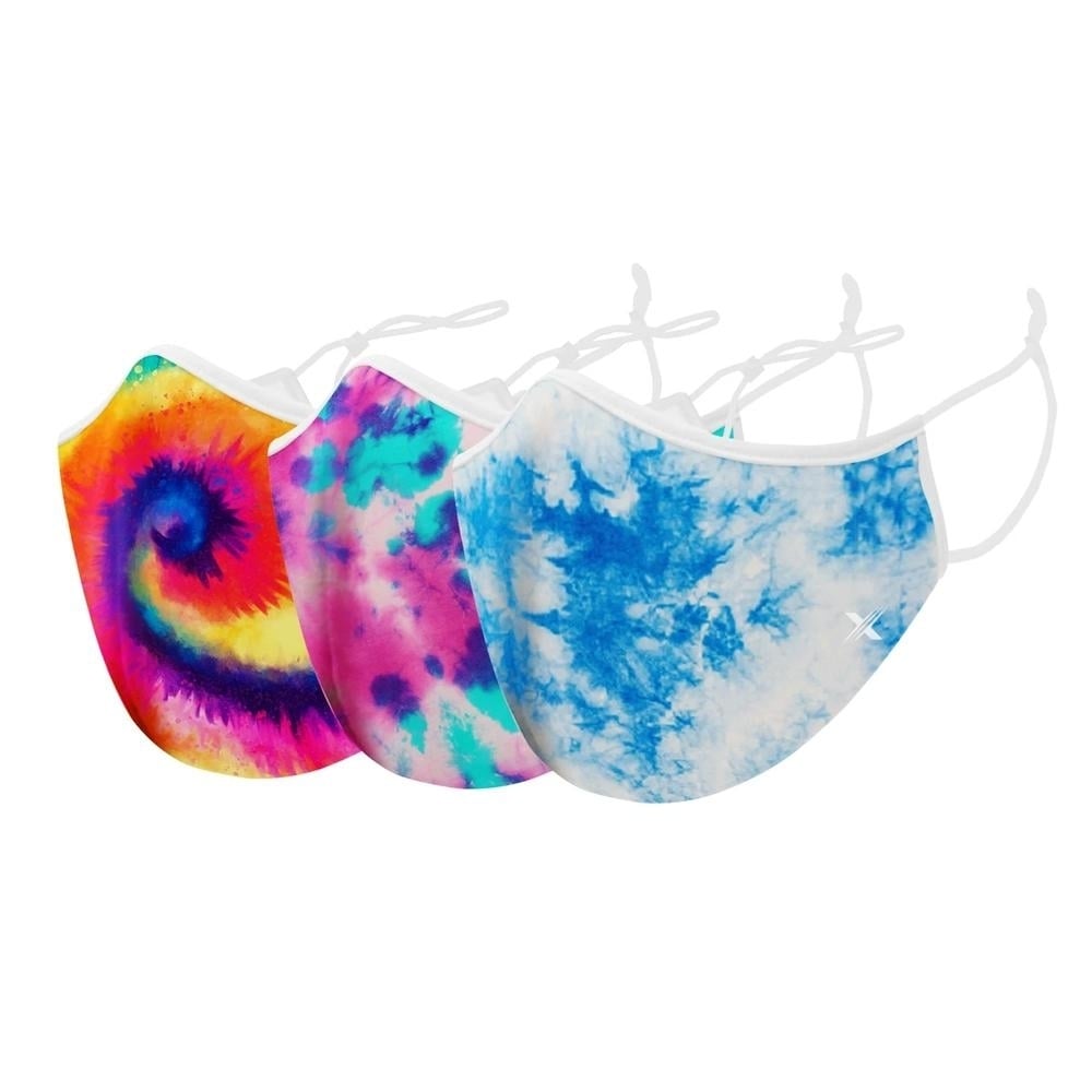 3-Pack: Tie Dyed Double Layer Reusable Face Mask with Adjustable Loop Image 2